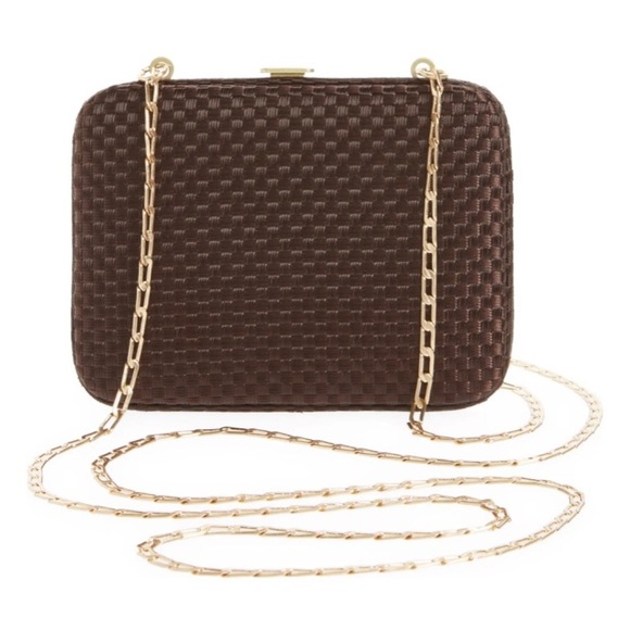 Bronze Acorn-Crystal Textured Card Case Clutch | Reiss - Picture 1 of 7